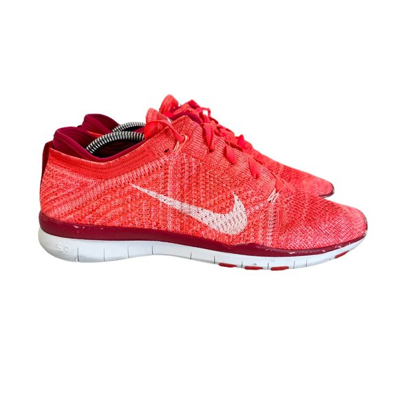 Nike Shoes - Nike Free TR Flyknit Womens Shoes Sneakers Size US 9 Orange Red Runners Jogging